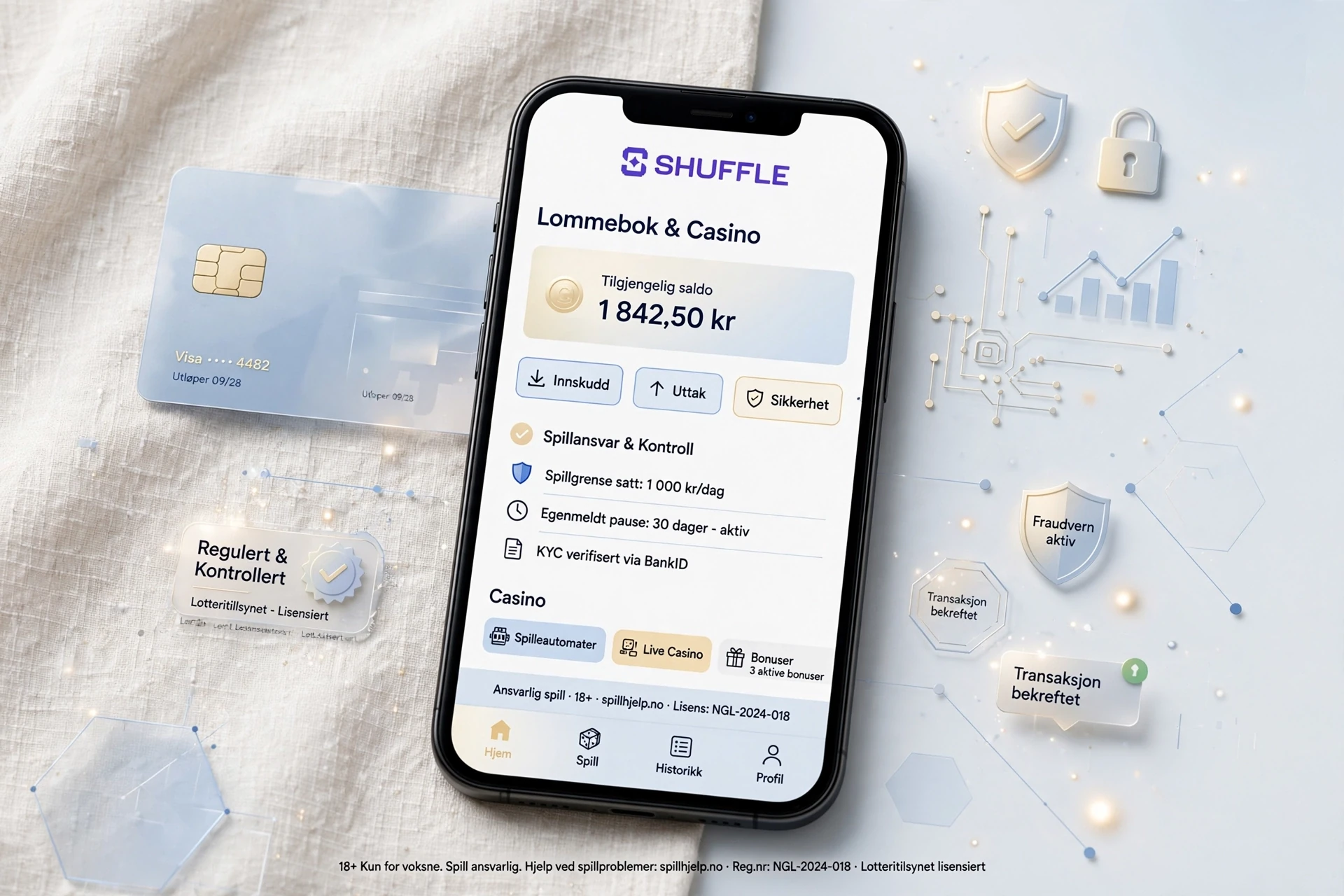 elektronisk lommebok Shuffle Casino