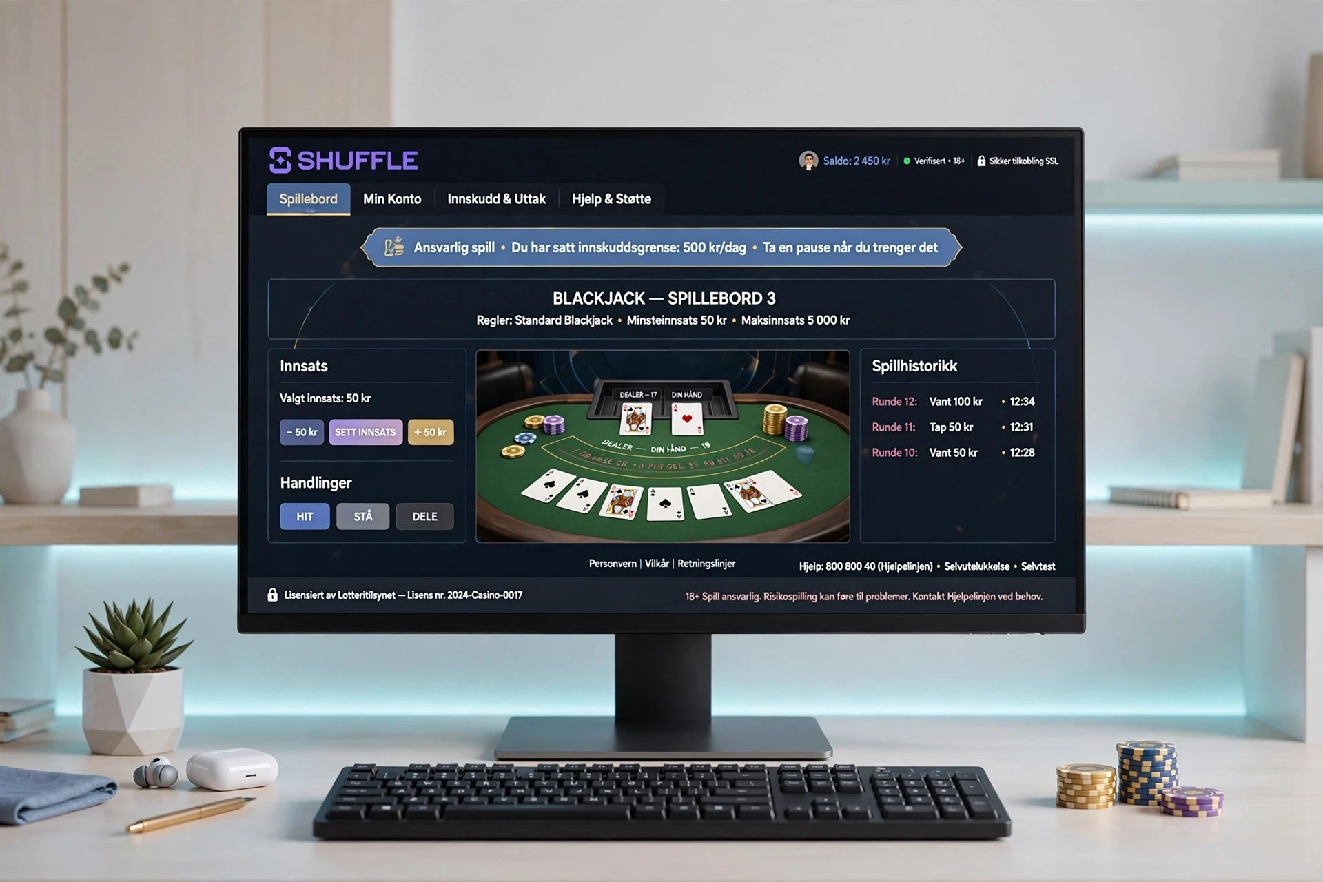 Baccarat-spill på nett Shuffle Casino
